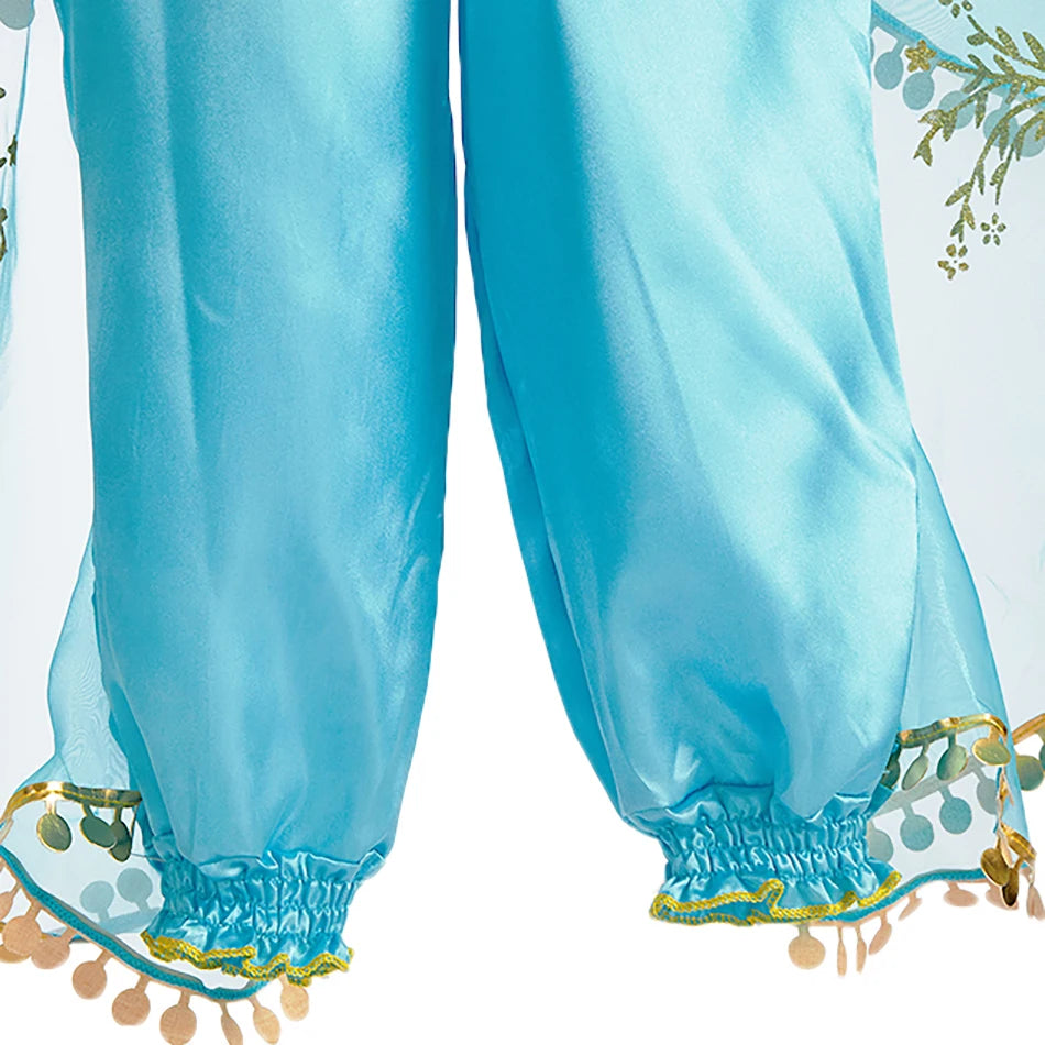 Robe de princesse arabe pour enfants — costume Halloween, carnaval, Cosplay, tenue paillettes