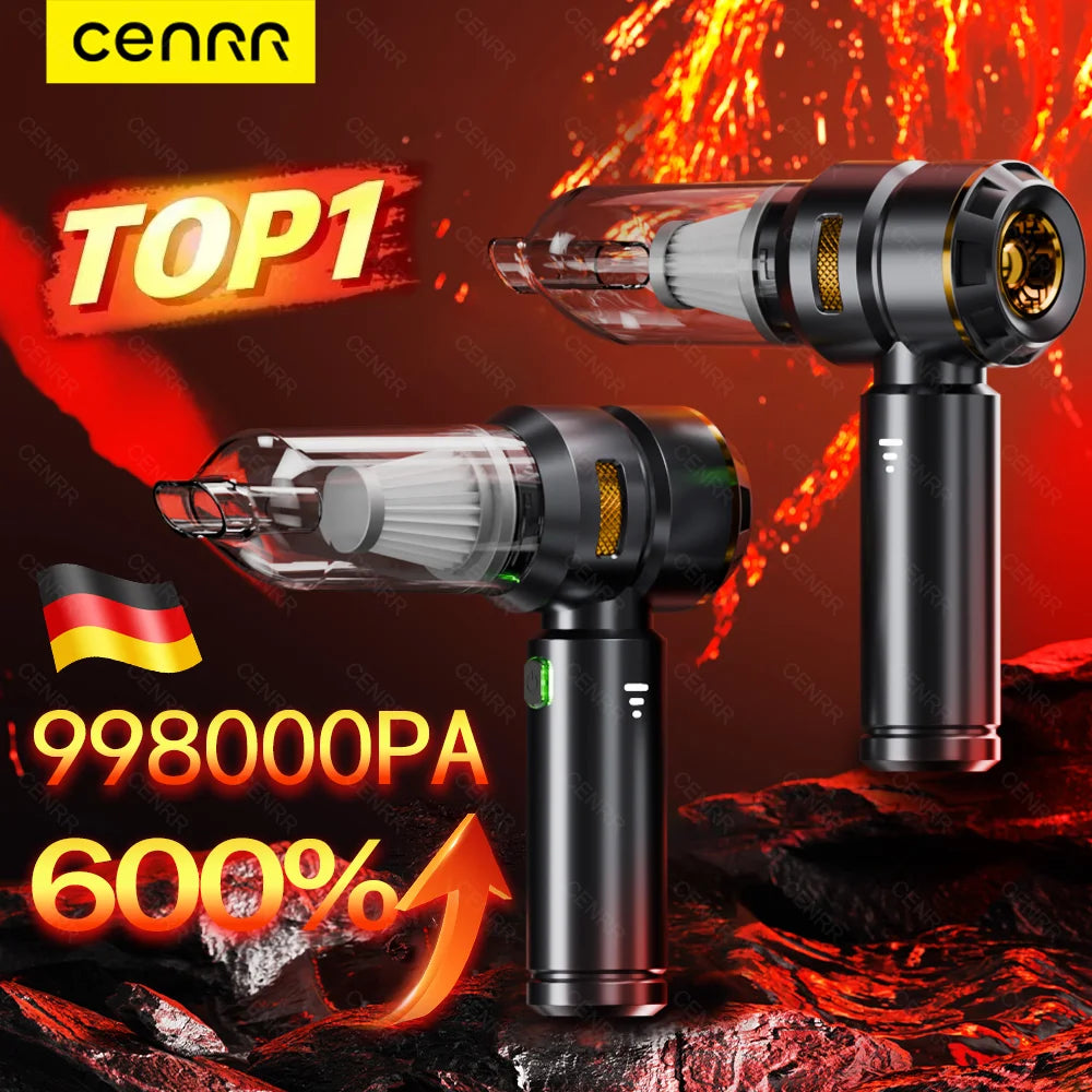 CENRR 998000 PA Powerful Car Vacuum Cleaner Portable Handheld Car Vacuum Cleaner Cordless Car Cleaner Robot Car Accessories