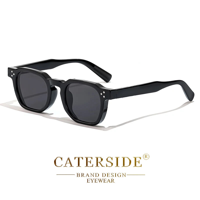 Lunettes de soleil carrées rétro style punk — hommes et femmes, voyage, fête, protection UV400, été