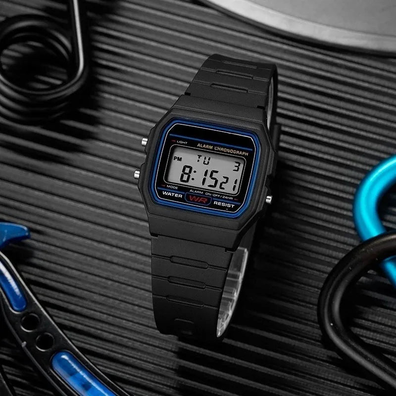 Montre Militaire Analogique Numérique LED — Étanche Alarme Enfants Femmes