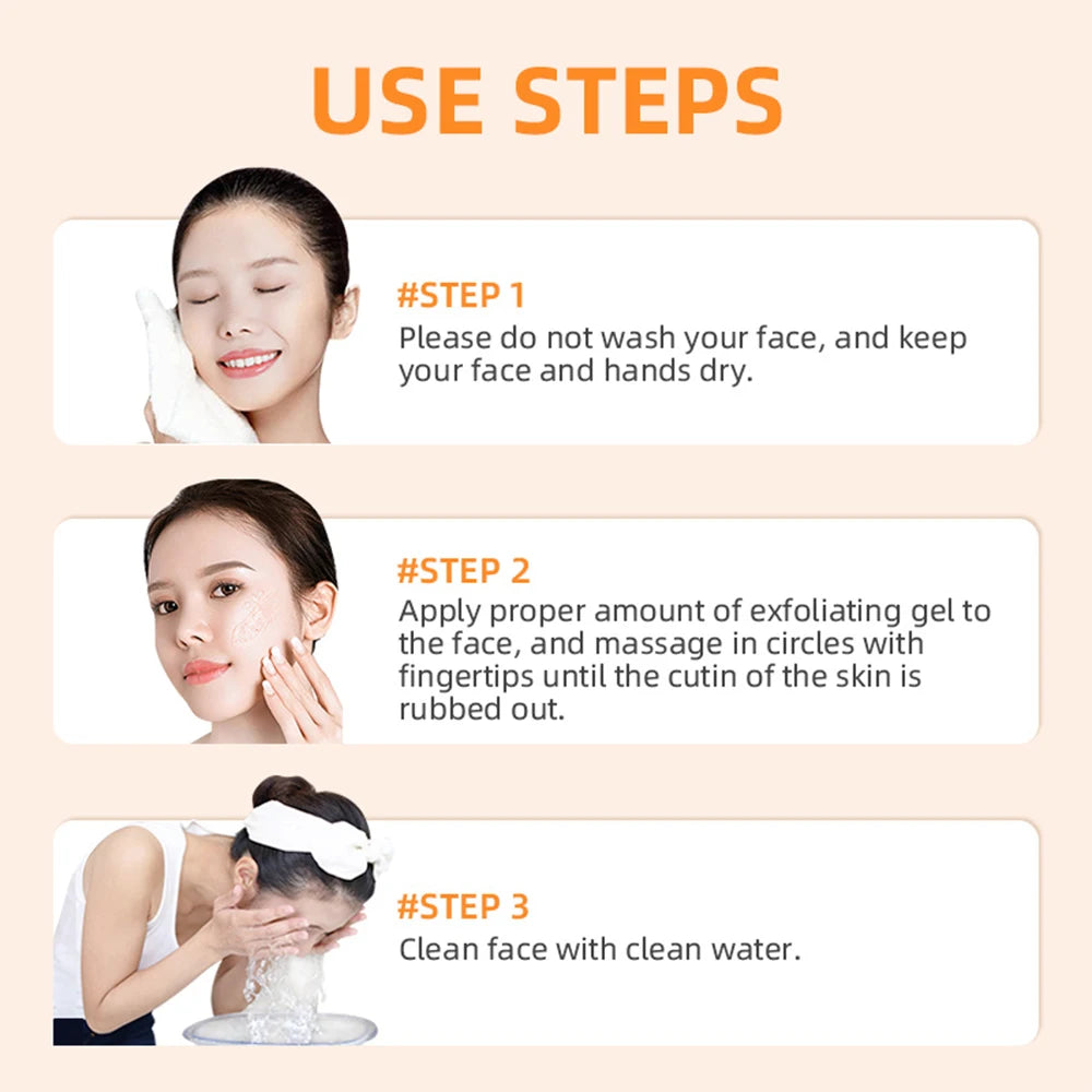 Exfoliating Gel Orange Dead Skin Remover Brighten Peeling 50g Gentle Repair Scrub Whitening Moisturizing Korean Skincare