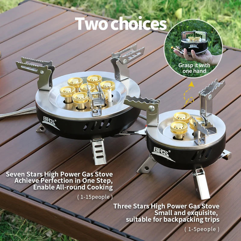 BRS – cuisinière à gaz de Camping 3/7 cœurs, brûleur touristique Portable haute puissance, allumage électronique extérieur, four de Camping, équipement de pique-nique