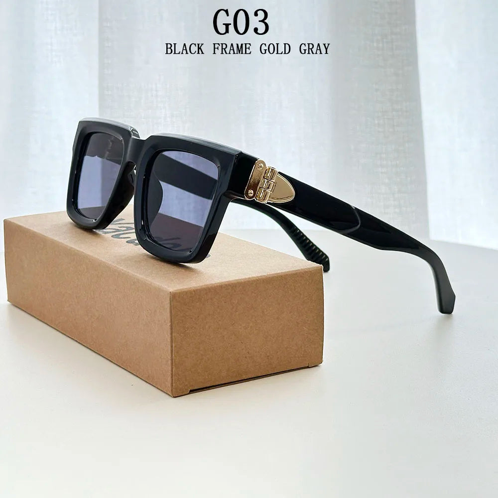 2026 Gafas de sol cuadradas de moda para mujer, estilo vintage de lujo, gafas de sol para hombre, gafas de moda Gafas de Sol Hombre Lujo Gafas de Sol Mujer