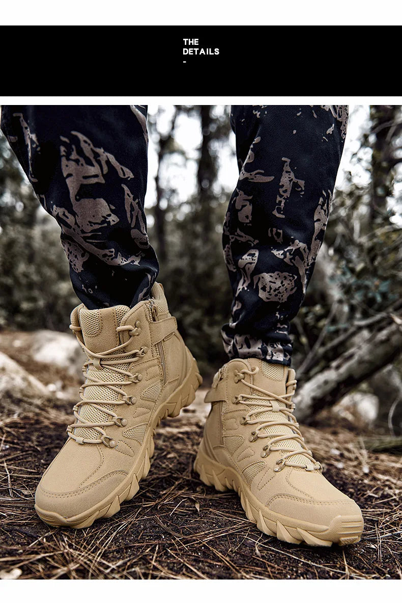 Tactiques améliorées bottes d'entraînement de Combat mâle en plein air Camping Anti-usure réponse rapide chaussures de randonnée pêche chasse baskets hommes