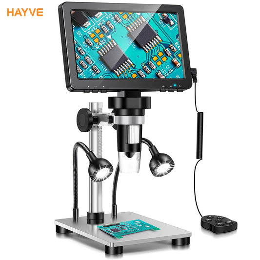 Hayve 7 ''Microscope numérique 1200X Zoom 12MP HD Microscopes électroniques caméra loupe pour souder Microscope de réparation de téléphone