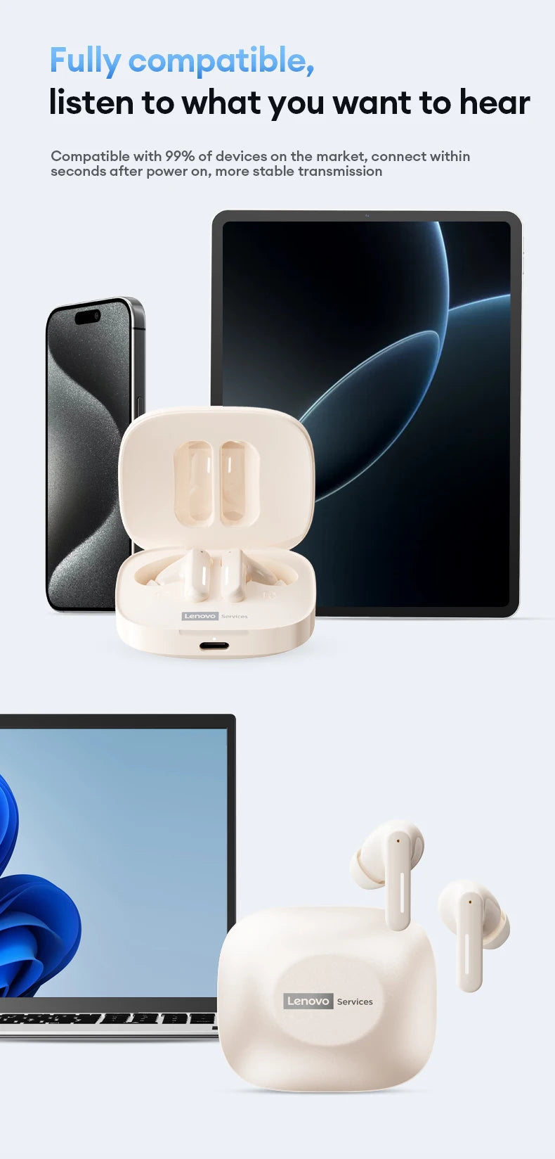 Casque Bluetooth sans fil ANC — réduction de bruit, HiFi, 30H d'autonomie, jeu