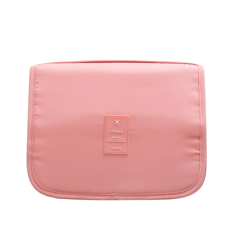 Bolsa de almacenamiento de viaje multifuncional, bolsa de maquillaje de mano de doble capa para mujeres, bolsa de aseo de viaje para hombres
