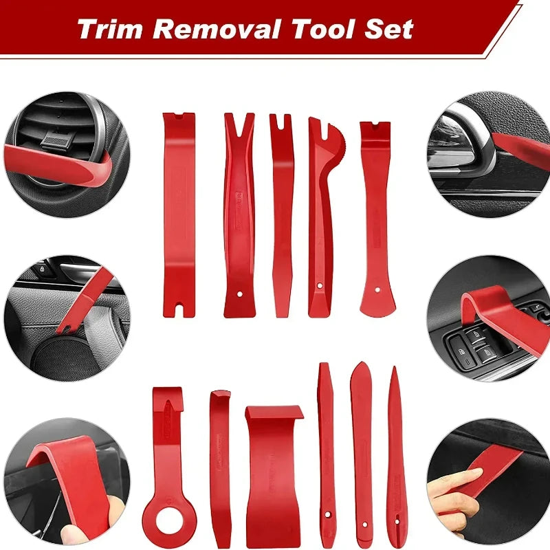 Car Interior Trim Removal Tool Kit, Auto Plastic Clip Remover Set for DIY Panel Disassembly