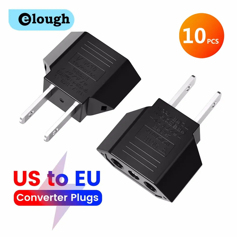 US Plug Adapter, Travel Converter, Sockets, AC Power Outlet, USA, America to EU, Europe, China, CN, Canada, CA, 1-10 pcs