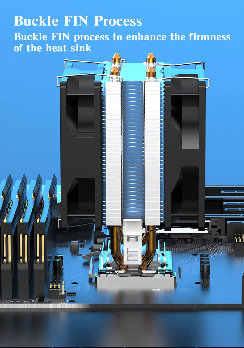 Refroidisseur d'air CPU X79 X99 3 broches PWM 4 broches ventilateur de refroidissement de processeur silencieux pour Intel LGA 1151 1155 1200 1700 2011 AMD AM3 AM4 radiateur PC