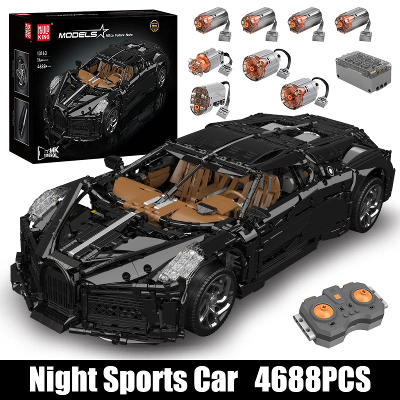 Jouet blocs de construction voiture de sport technique MOC — assemblage, briques, cadeau de Noël enfants