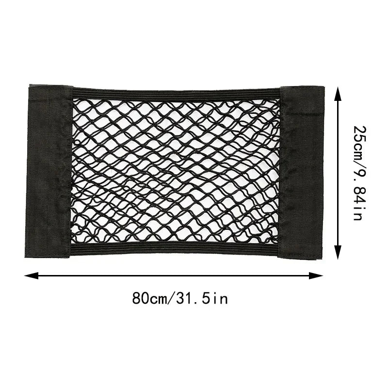Sac de rangement pour coffre de voiture, filet en nylon, organisateur de coffre arrière de voiture, filet à bagages élastique, poche, fournitures pour véhicules