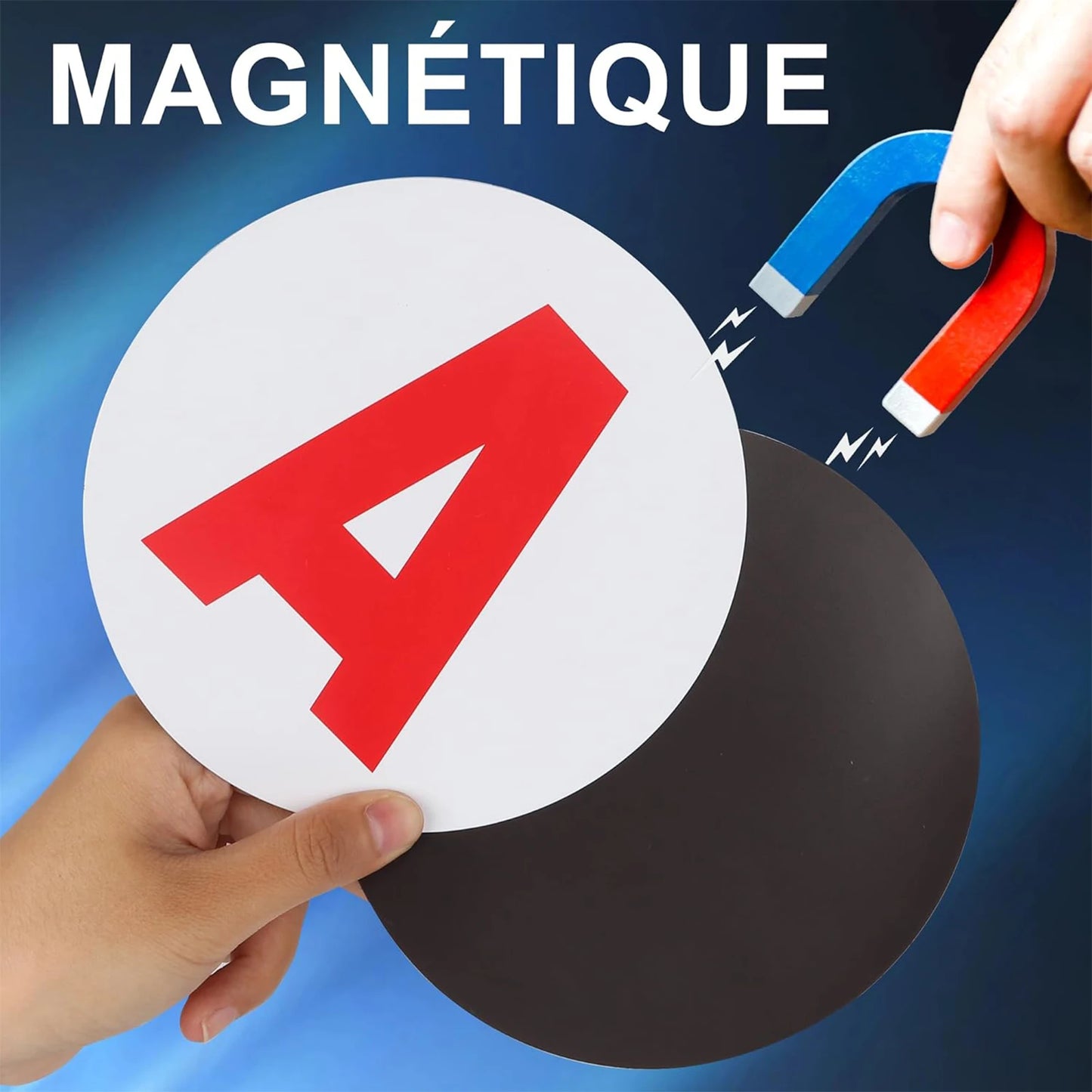 Un imán de conductor novel, 2 discos magnéticos, disco A magnético de 15 cm de diámetro, para colocar en el vehículo, disco magnético
