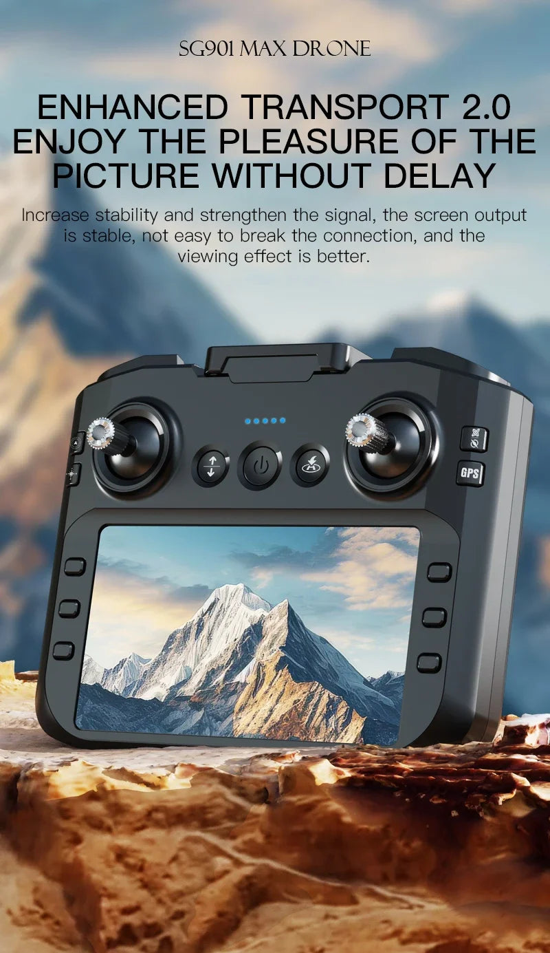 Drone GPS 8K professionnel — évitement d'obstacles, télécommande grand écran, pliable, moteur brushless