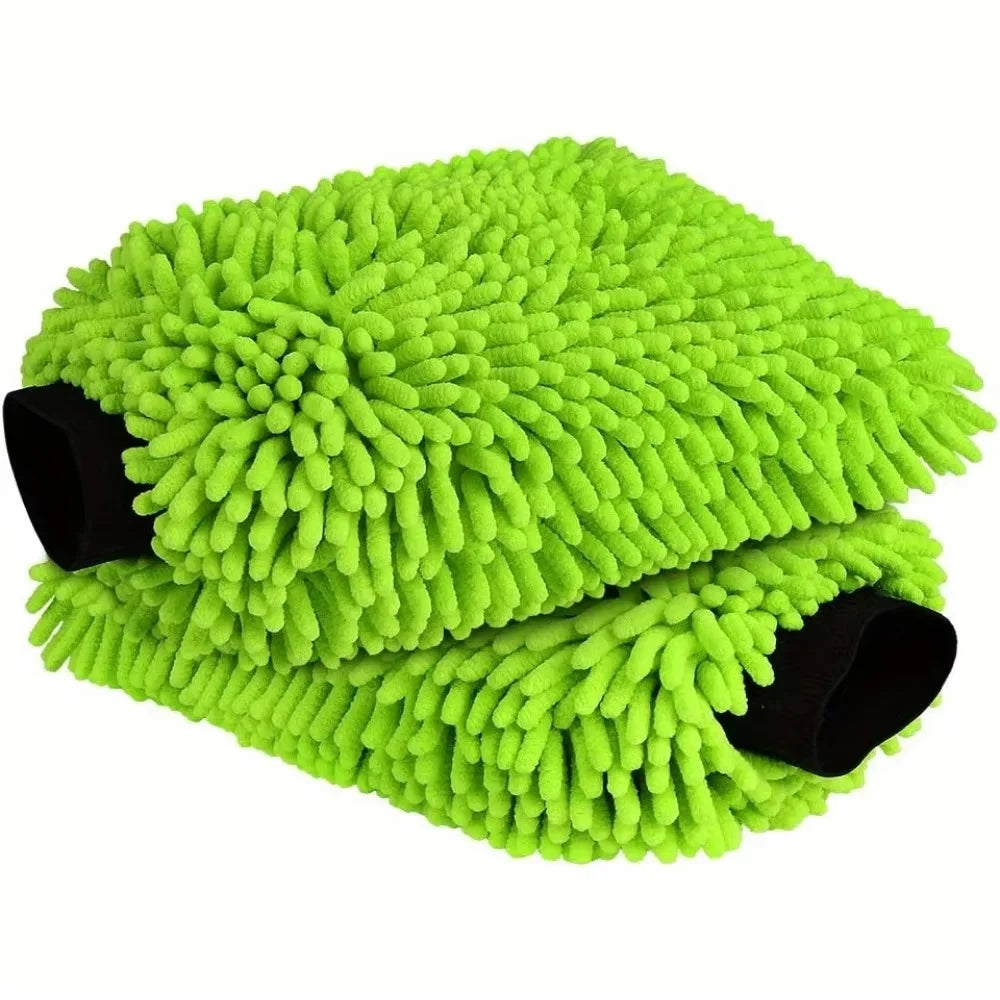Gants de lavage de voiture en microfibre Chenille, nettoyage des rayures, soins non pelucheux, mitaines souples, dépoussiérage de véhicule automobile, Accessoires de moteur