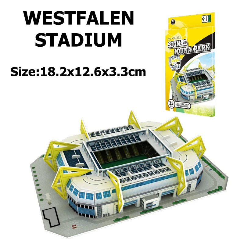 Terrain de Football Miniature en 3D, Puzzle à Faire Soi-Même, Modèles de Stades de renommée Mondiale, Jeu Périphérique, Jouets, Cadeaux d'Anniversaire, DDJ