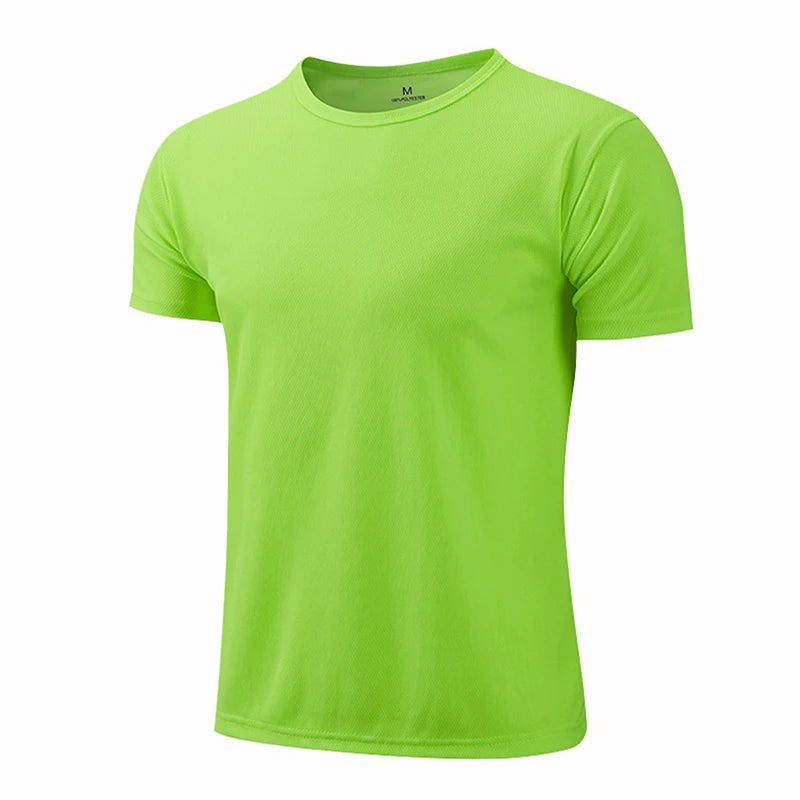 Camisetas de deporte de manga corta de secado rápido para hombre y mujer, camisetas de gimnasia, fitness, entrenamiento, correr, camisetas deportivas transpirables para adolescentes