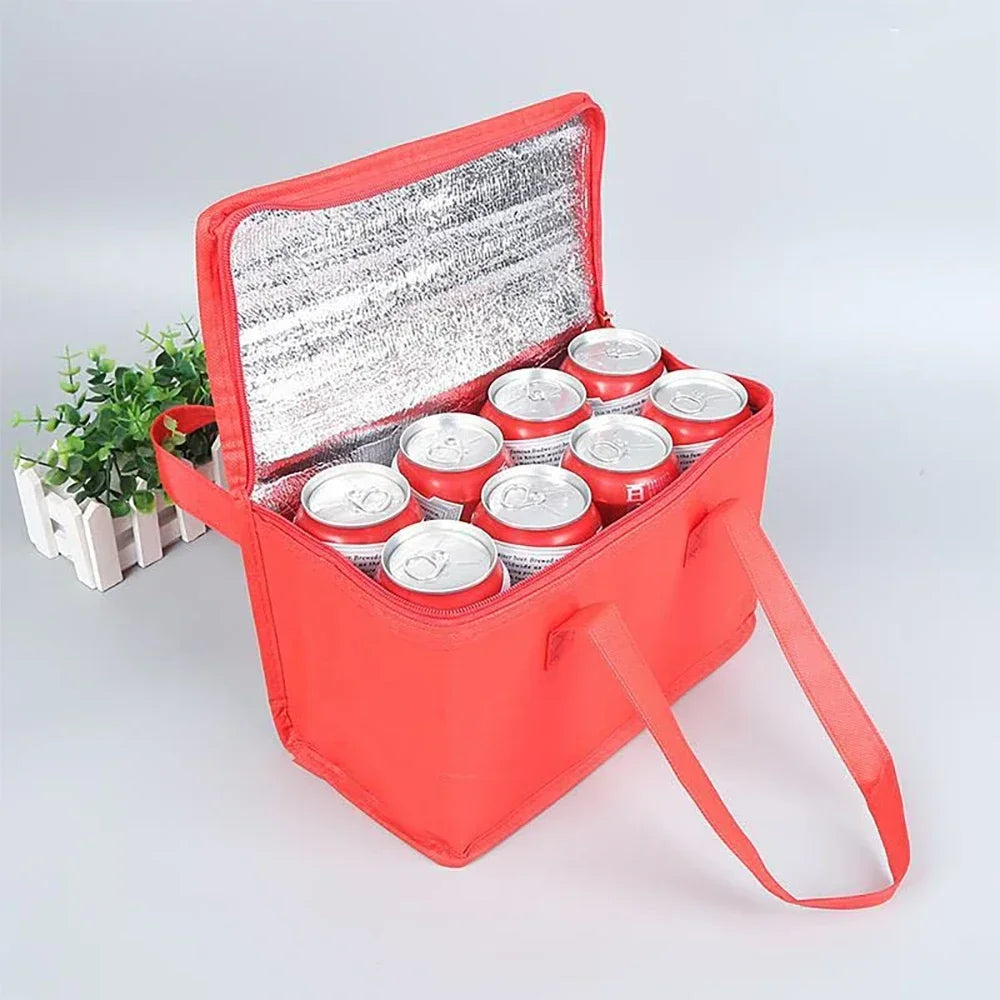 Sac isotherme Portable pour déjeuner, isolation pliante, sac de glace pour pique-nique, sac thermique pour aliments, porte-boissons, sacs isolés, sac de livraison de bière