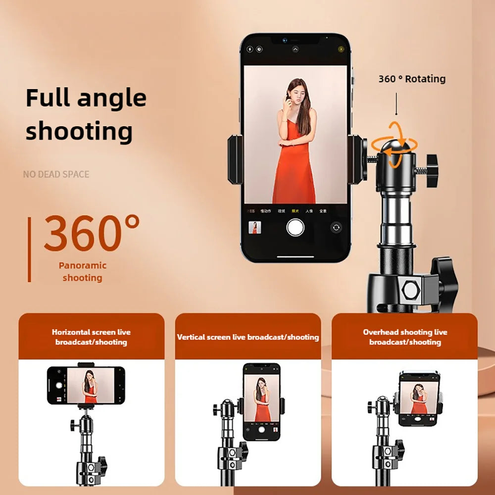 Support extensible de 170cm, hauteur réglable pour téléphone portable, trépied de Support en direct, enregistrement multifonctionnel, trépied d'atterrissage pour Selfie