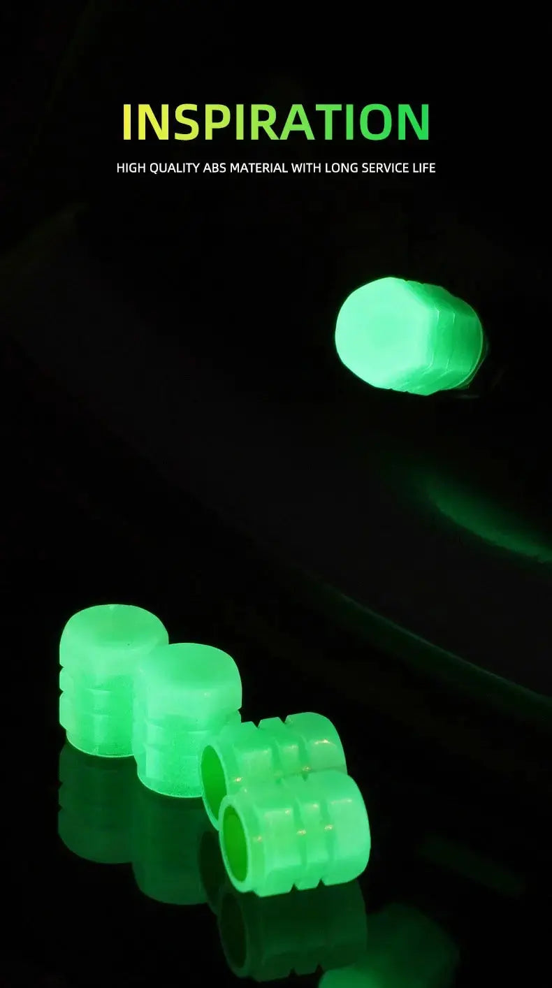 8 pièces Valve lumineuse moto vélo vélo voiture roue pneu moyeu capuchon Fluorescent nuit brillant lumineux Valve tige bouchons décor