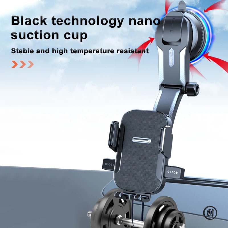 Support de téléphone universel pour tableau de bord de voiture, support de téléphone portable pour Navigation GPS, support universel suspendu pour pare-brise de bureau