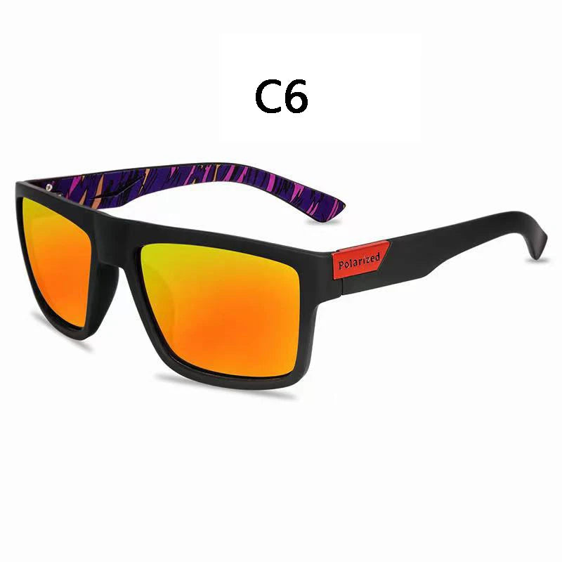 Lunettes de soleil polarisées pour hommes — carrées, vintage, conduite, escalade, sport, cadeau Noël