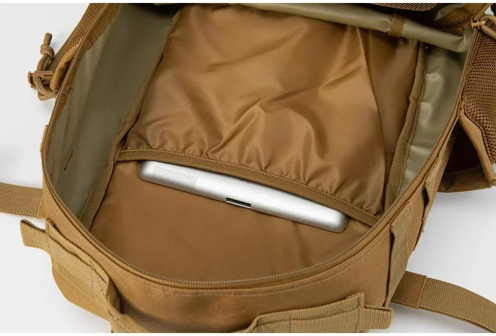 Sac à Dos Tactique Plein Air 25L/45L Homme Femme — Randonnée École Porte-Bouteille