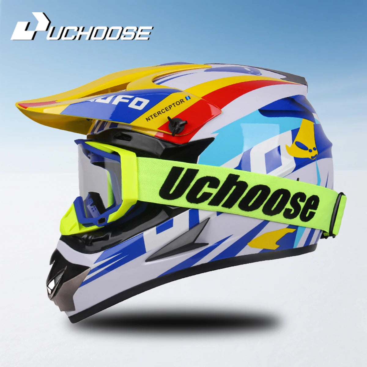 Casque Moto Motocross Enfants Tout-Terrain — Professionnel Lunettes Cadeau