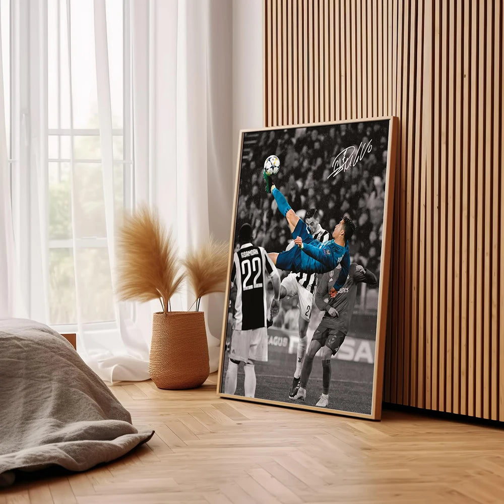Affiche Toile Star Football — Décoration Murale Moderne Sans Cadre