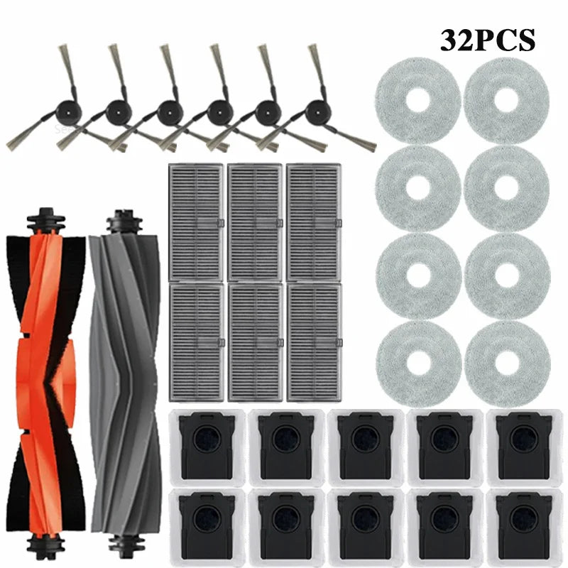 Dreame L40 ultra / X40 Ultra Robot aspirateur accessoires sacs à poussière vadrouille brosses latérales principales tissus filtres HEPA pièces de rechange