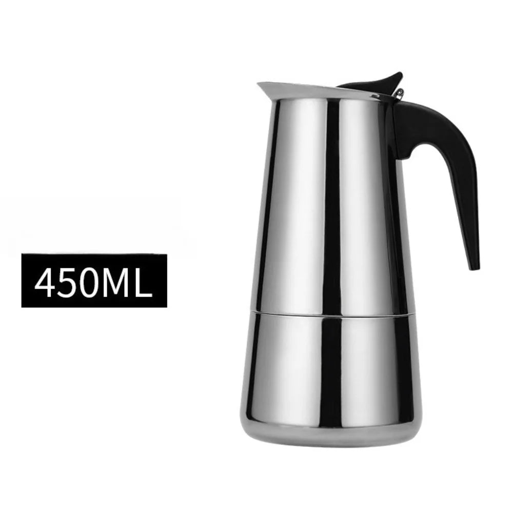 Cafetières moka en acier inoxydable, expresso, tasse à café, théière, café Latte, cafetière Portable pour Camping et maison