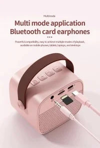 Altavoz Bluetooth inalámbrico Lenovo K1 con 2 micrófonos, máquina de karaoke con luz respiratoria para cantar en familia, regalos para niños