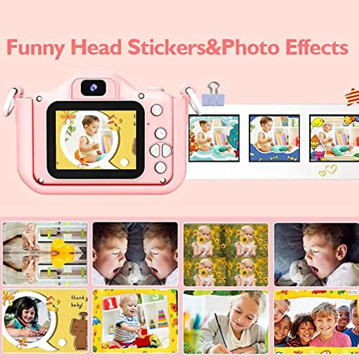 Cámara de vídeo digital para niños, súper bonita, HD 1080P, 2.0 pulgadas, con fundas de silicona, juguetes para Navidad