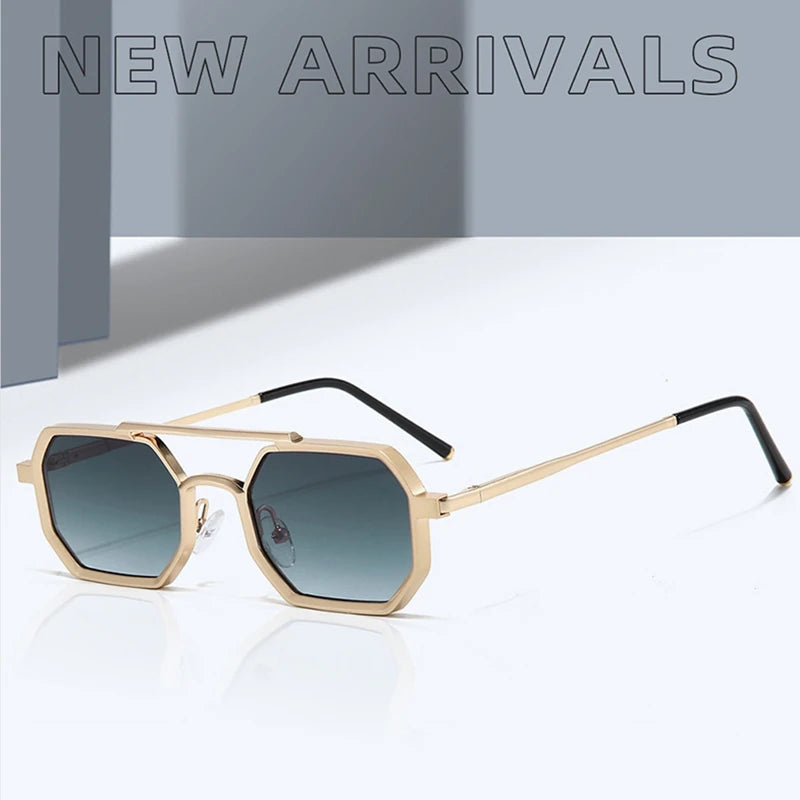 Lunettes de soleil carrées pour hommes Steampunk vintage — femmes, mode, rétro