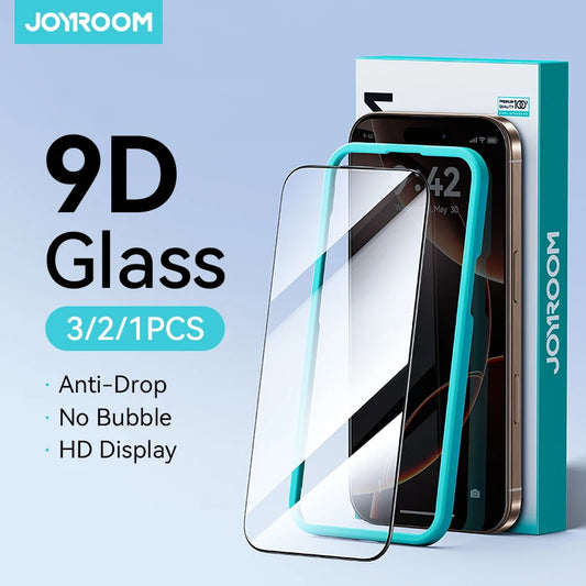Joyroom 3/2/1 Pack HD Glass for iPhone 17 16 15 Pro Max Full Screen Protector Tempered Glass Protection for iPhone 17 16 15
