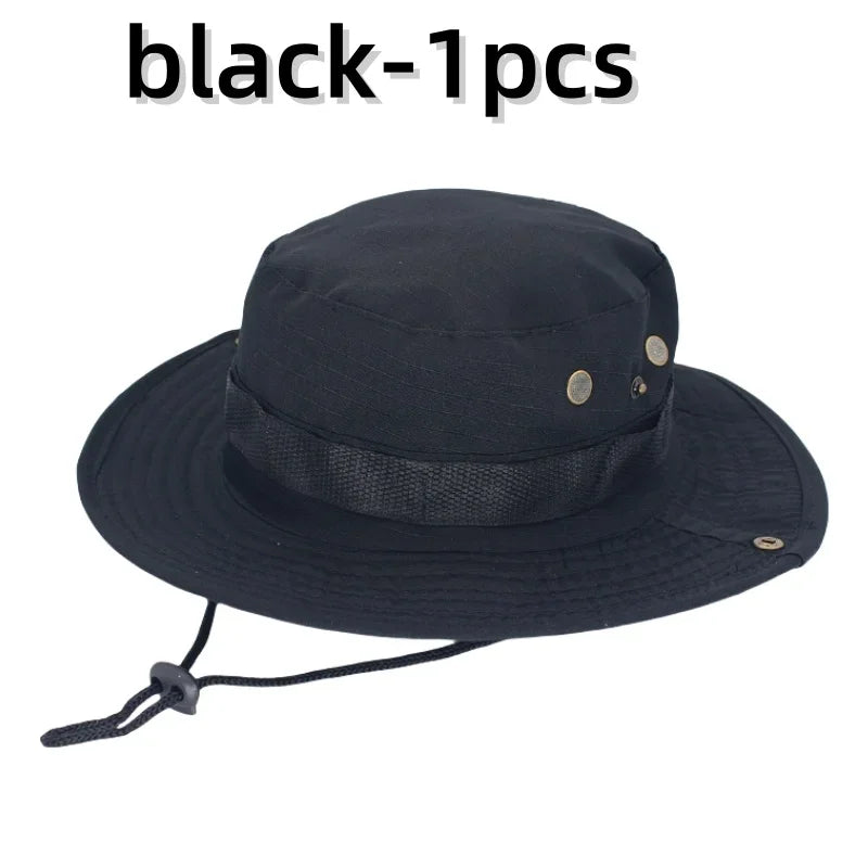 Sombrero para el sol para hombres y mujeres, gorra de camuflaje, para deportes al aire libre, tipo cubo, pesca, senderismo, caza, 60CM