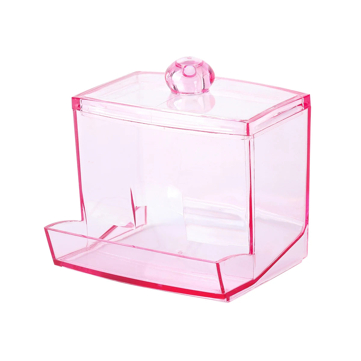 Distributeur de support Qtip avec couvercle, boîte de rangement de salle de bain de 10 onces pour boules de coton, cotons-tiges, sels de bain, boîtes de vanité