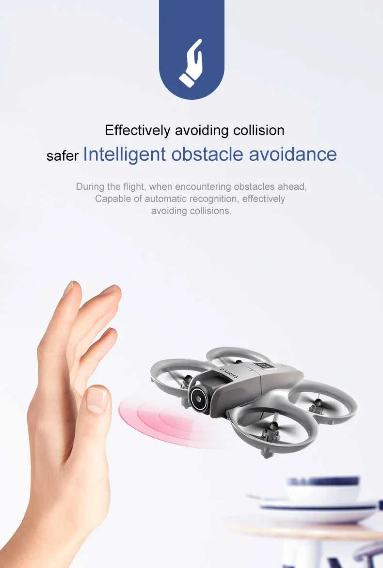 Drone GPS 8K HD professionnel — double caméra, évitement d'obstacles, moteur brushless, flux optique