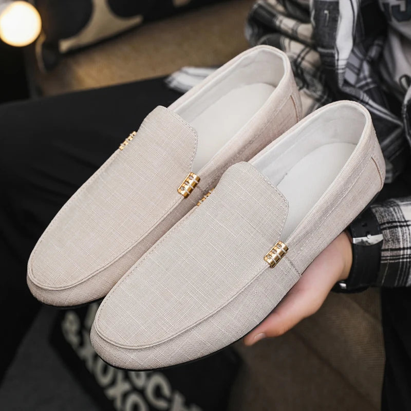 Men's High-Quality Soft Loafers Spring Autumn Men's Shoes Casual Warm Slip-on Driving Flats Plus Size Men's Shoe