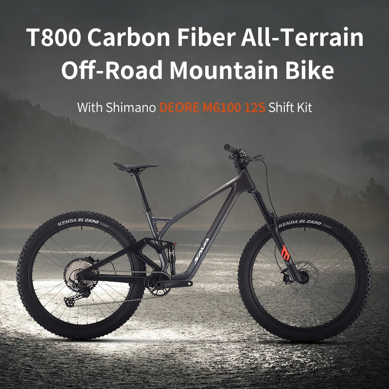 SAVA Denon 612 Carbon Fiber 12-Speed 27.5-inch Full Shock 21-Speed Shimano M6100 Kit MTB Wheel Size