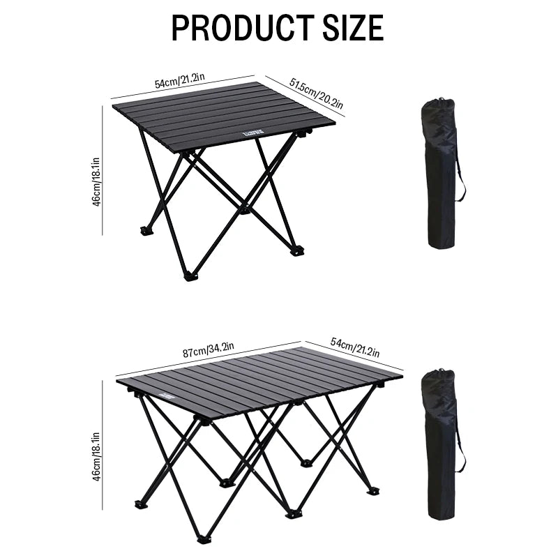 Table pliante d'extérieur, légère et Portable, pour Camping pique-nique, rouleau d'œufs, voyage sur route, petite Table ultralégère en alliage d'aluminium