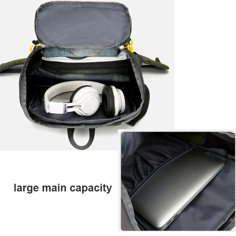 Sac à dos d'escalade en nylon pour homme, sac à dos de camping, sac à dos de randonnée, sports de plein air, canadisme, trekking initié, sac à dos de voyage, 50l