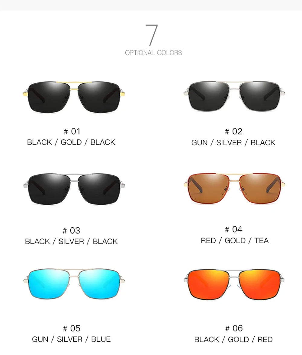 Lunettes de Soleil Femme Polarisées Dégradé — Lentille Carrée, Rétro, Conduite