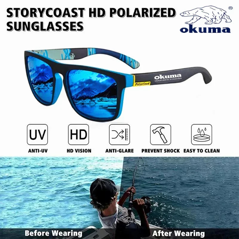 Lunettes de soleil polarisées UV400 — chasse, pêche, vélo, conduite extérieur, boîte en option