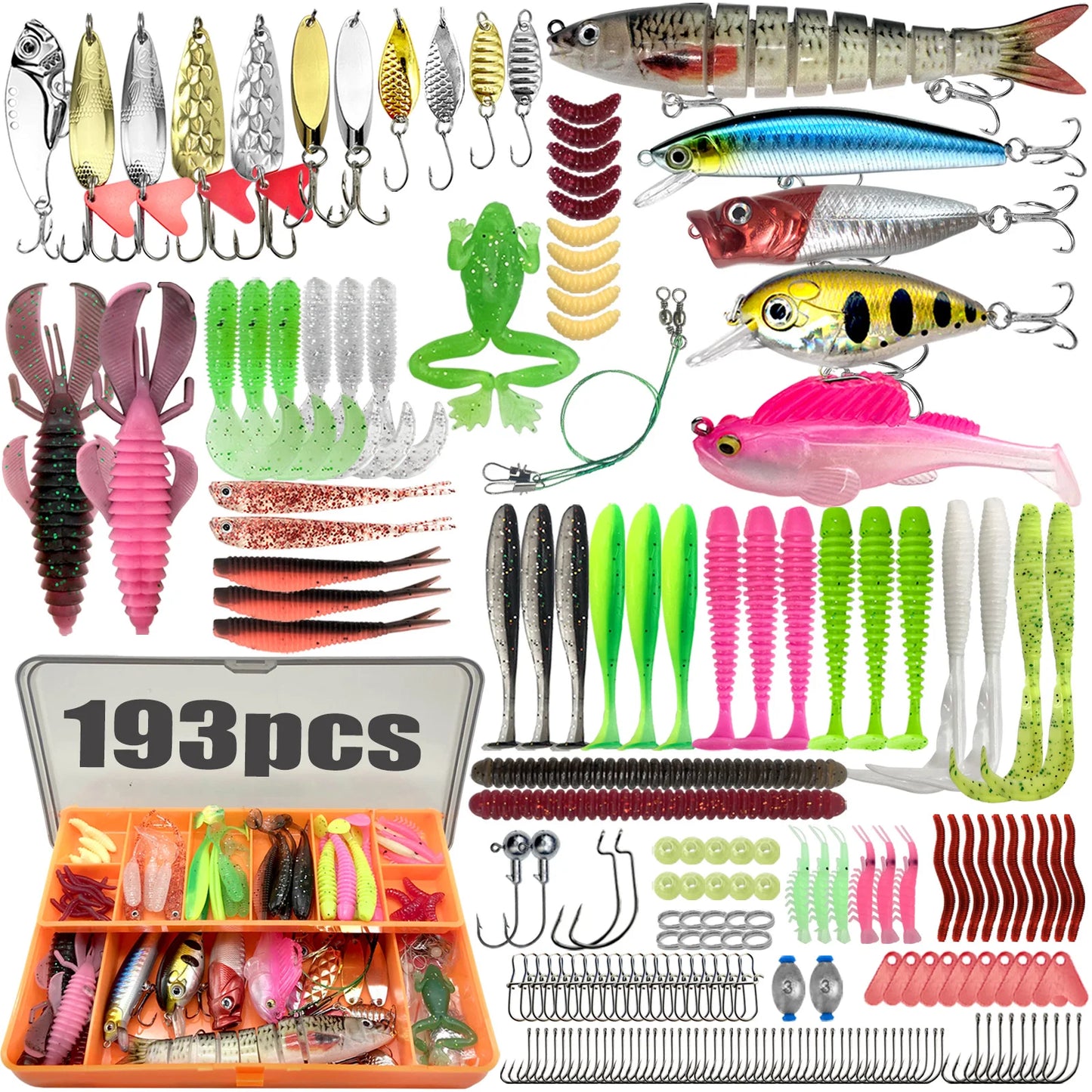 Kit de Leurres de Pêche 83/133/193/239/409 pièces pour Truite/Brochet/Perche - Ensemble Multicouches avec Équipement Pro et Boîte de Pêche Tactique