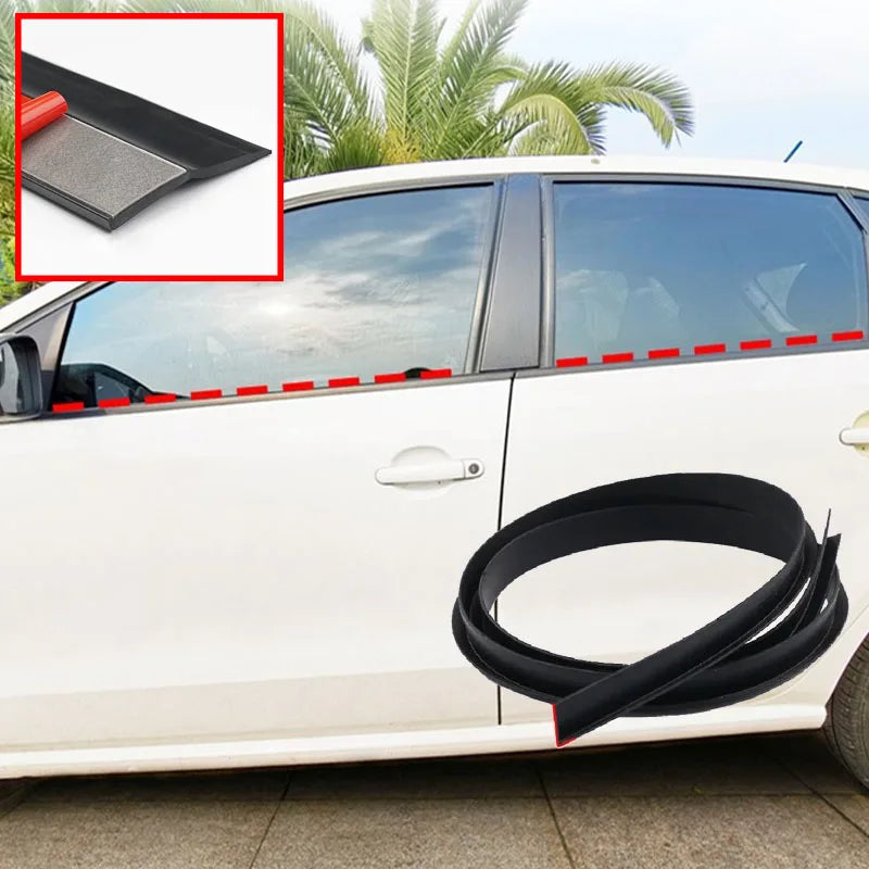 Tira selladora para ventanas de coche, sello automático en forma de V, relleno de huecos para ventanillas laterales de coche, burlete, accesorios de aislamiento acústico