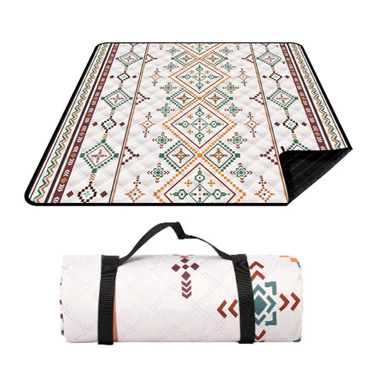 Couverture de pique-nique imperméable, grande couverture de plage 200x200CM, tapis de pique-nique extérieur, tapis de plage avec poignée de transport pour le Camping, la plage
