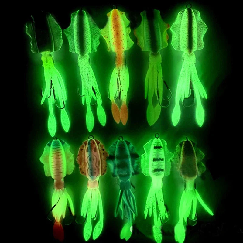 ZUKIBO-Appât souple pour la pêche au calmar, leurre de pêche à la traîne, gabarits de tête de poulpe, gabarit de calmar UV Shoous pour la pêche en bateau de haute mer, appâts Wobblers, 60g