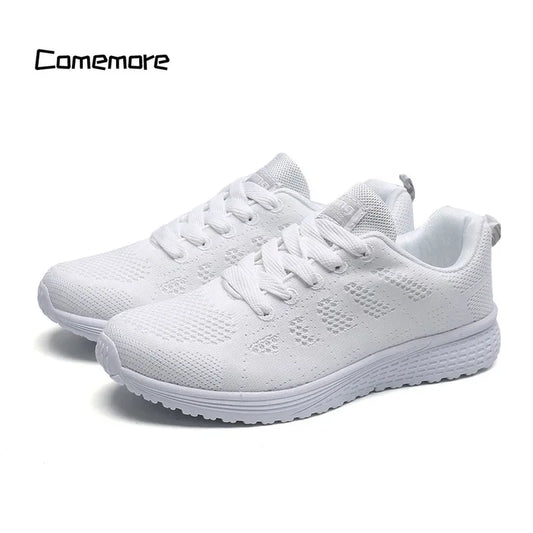 Sneakers Femme Blanc Plates — Basket Mode Tennis Sport Créateur