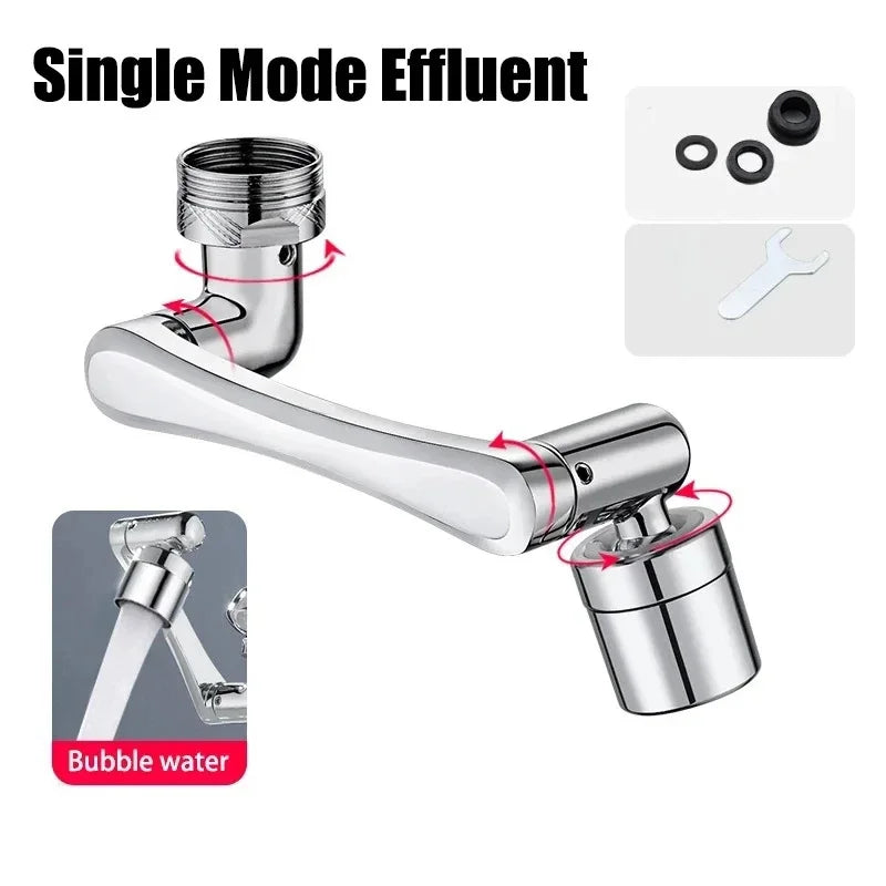 1080° Stainless Steel Robotic Arm Extension Faucet Aerator Swivel Water Tap Nozzle, 2 Modes, Faucet Extender, Kitchen Mixer, Aerator